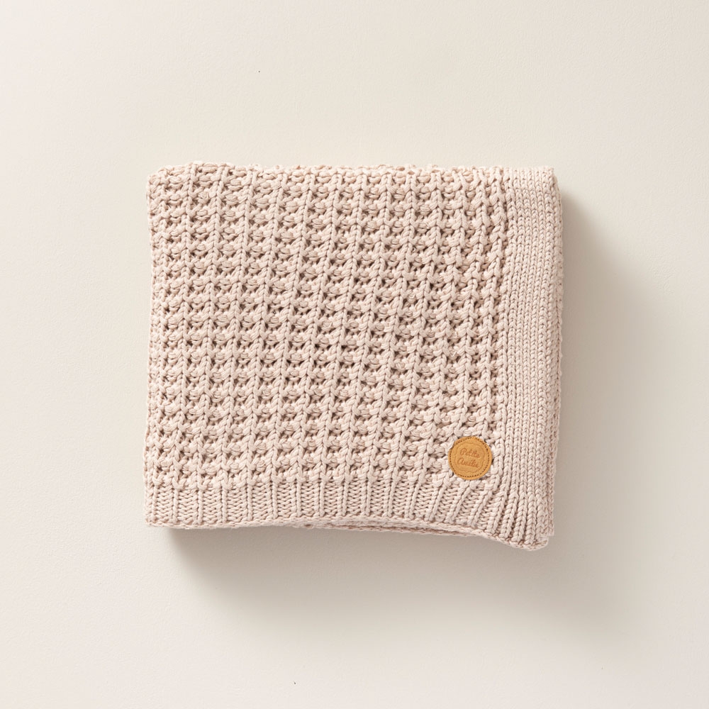 Couverture de bébé tricotée pour berceau 80x100 cm Petite Amélie