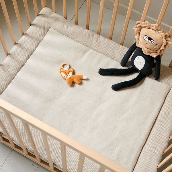 Fond de parc 75x95 cm beige pour bébé en coton biologique par Petite Amélie