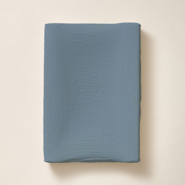 Housse pour matelas à langer bleu jean 50 x 70 cm par Petite Amélie 