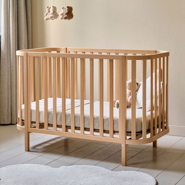 Lit bébé 60x120 cm en bois et naturel par Petite Amélie