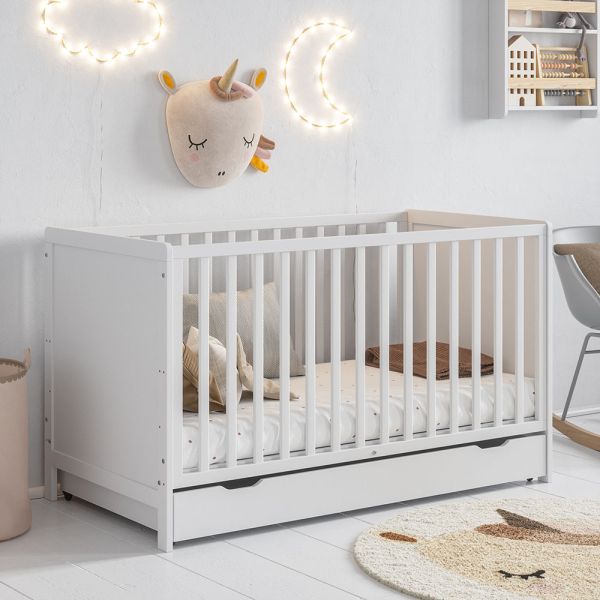 Lit bébé 70x140 évolutif Nuage en blanc par Petite Amélie