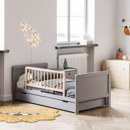 Barrière de lit enfant bois massif gris - Benlemi - Barrière de lit bébé -  Achat & prix