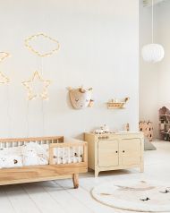 Drap-housse pour lit bébé 60x120 cm - motif églantier – Pimousse-store