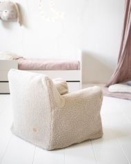 Fauteuil à oreilles, Skiftebo beige clair - Fauteuil chambre bébé