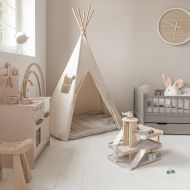 Tipi enfant tente coton beige uni ✓ Petite Amélie