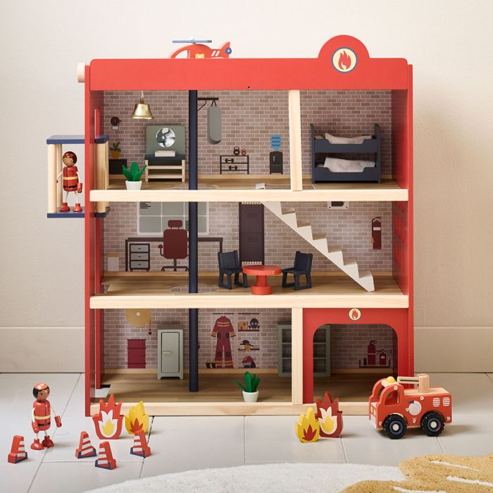 Caserne de pompiers en bois pour enfant Petite Amelie