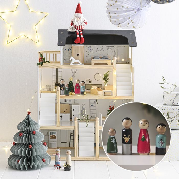 Accessoires décoratifs de petites portes en bois féeriques miniatures  magiques de Noël, bienvenue dans la maison de poupée, mini entrée pour les  fées