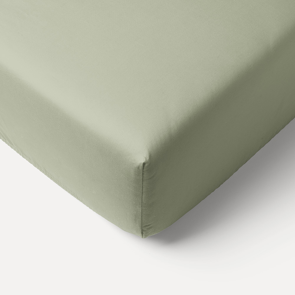 DRAP-HOUSSE EN JERSEY DE COTON BIOLOGIQUE 80/90 X 200 CM | VERT OLIVE