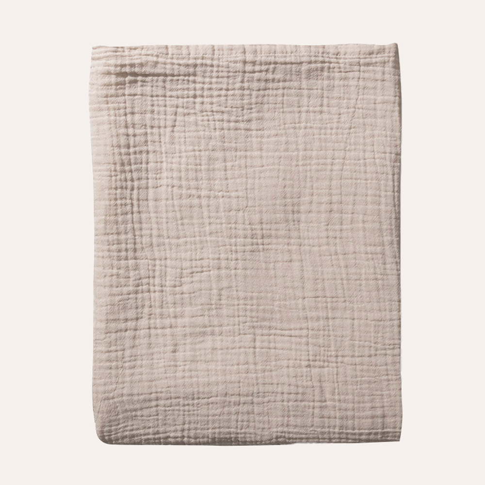 DRAP PLAT EN GAZE DE COTON / COUVERTURE D'EMMAILLOTAGE | 100 x 140 CM | BEIGE