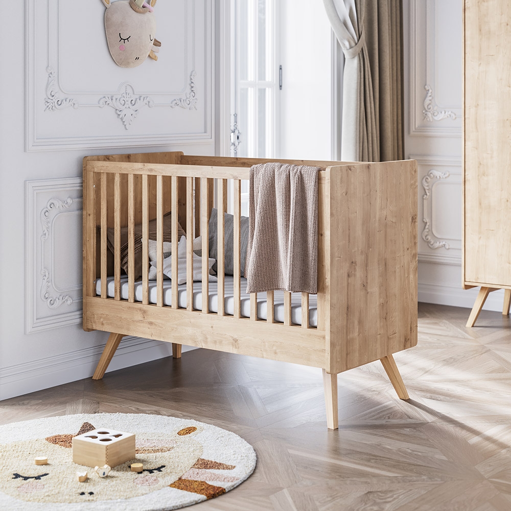 Lit bébé évolutif Paris blanc (70 x 140 cm) : Vox